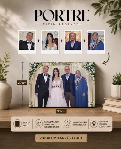 Kişiye Özel Fotoğraf Birleştirme - Kanvas Tablo Baskı