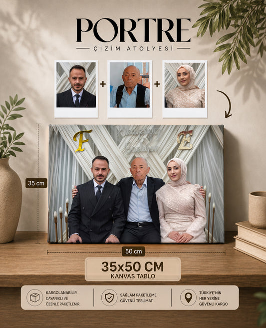 Kişiye Özel Fotoğraf Birleştirme - Kanvas Tablo Baskı